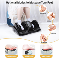 Masajeador de Pies, Piernas y Pantorrillas con Rodillos Eléctricos Infrarrojos para Debajo del Escritorio, con Vibración de Reflexología y Circulación Sanguínea Shiatsu