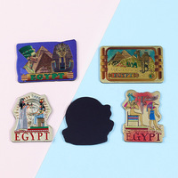 Feuille d'aluminium métallique personnalisée Aimants de réfrigérateur 3D Aimant de réfrigérateur en PET Souvenir touristique indien Aimant de réfrigérateur en étain