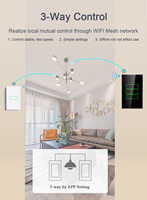 Interruptor de Luz Táctil Inteligente WiFi/Zigbee de 1/2/3 Botones, Interruptor de Pared con Automatización del Hogar Inteligente, Compatible con Alexa y Google Home