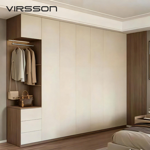 <span class=keywords><strong>Armoire</strong></span> coulissante moderne en bois massif, design Shaker, écologique, durable, résistante à l'humidité, taille personnalisée, chambre à coucher, appartement, villa - Product Image 3