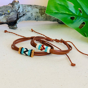 Bracelet artisanal en perles Miyuki, source de bonheur - Product Image 1