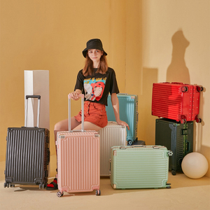 Aluminum Frame <strong>Pull</strong> Rod Box 24 "Men's and Women's Silent Universal Wheel Travel Storage Box Student Luggage Travel Box - Product Image 2