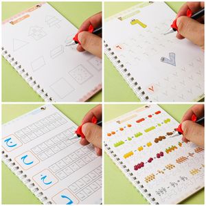 Cahier d'écriture réutilisable pour la pratique de la calligraphie magique, lot de 4 livres, écriture <span class=keywords><strong>arabe</strong></span>, apprentissage éducatif pour enfants - Product Image 3