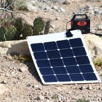 Panneaux solaires portables flexibles 100W à haute efficacité, cellules solaires Sunpower, module léger pour le camping, les bateaux, les camping-cars, prise en charge ODM