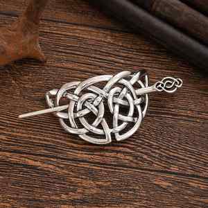Épingle à cheveux vintage simple avec nœud celtique, accessoire pour cheveux pour femmes, style viking norvégien, bijoux de fête, épingle à cheveux avec nœud celtique pour femmes - Product Image 6