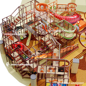 Grand équipement de terrain de jeu intérieur commercial <span class=keywords><strong>Jeux</strong></span> de terrain de jeu intérieur doux Aire de jeu pour enfants équipée d'une grande matrice de toboggan Vortex - Product Image 3