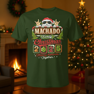 T-shirt della famiglia Machado per Natale 2025: facendo ricordi insieme - Product Image 3