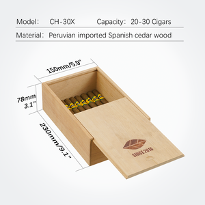 กล่องล็อคซิการ์ซีดาร์แบบสเปนที่กำหนดเองพร้อมกล่องกล่องกล่องกล่องไม้เก็บความชื้นสำหรับการจัดเก็บที่หรูหรา - Product Image 5