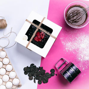 Kotak kertas jendela bening kapsul tunggal muffin panggang dedak kayu Mousse-untuk kemasan makanan untuk kue mangkuk - Product Image 1