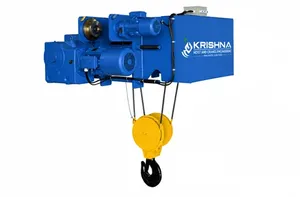 Krishna Electric Wire Rope <b>Hoist</b> 1 Ton 220V 1.5kW Blue Motor Steel Construction IP54 Protection - Product Image 3