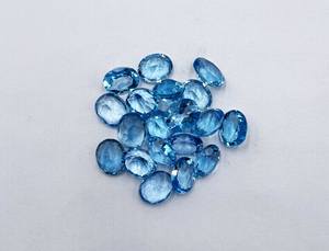Lote de piedras preciosas sueltas de Topacio Azul suizo natural 5-10 MM corte ovalado certificado IGI para la fabricación de joyas - Product Image 4