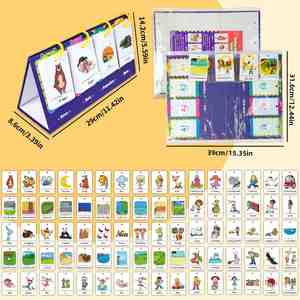 Tarjetas de 80 Palabras para el Aula de Jardín de Infancia, Juguete Educativo para Niños, Tabla de Frases para Desarrollar la Comunicación - Product Image 3