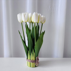 Silk <strong>Tulip</strong> Potted Plant 29cm High Durable Indoor <strong>Table</strong> Ornament for Thanksgiving Christmas &amp; Wedding Decor Multi-piece Package - Product Image 5