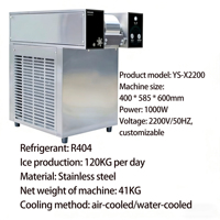 Machine à glace pilée commerciale pour hôtels, buffets et services de restauration – Machine à glace professionnelle en acier inoxydable pour crème glacée et eau
