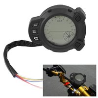 Speedometer pengukur tachometer digital LCD multifungsi sepeda motor 12V