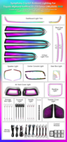 Kit d'éclairage d'ambiance dynamique en cristal pour Toyota Alphard Vellfire AH30 Série 30 RHD/LHD – Amélioration de l'éclairage intérieur