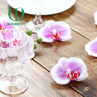 Fleurs d'orchidées Phalaenopsis artificielles en soie, effet réaliste, pour la décoration de mariages, de maisons et de fêtes