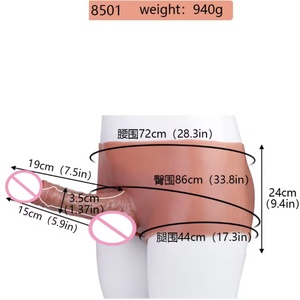 Amazon Hot Sell Hollow Penis Sleeve Silicone Pants Wearable <b>Dildo</b> Cover Gay Sex Toys Strap on Men Adult Products - Product Image 3
