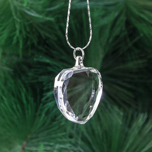 Pujiang Factory Supply Atacado amor Coração K9 Cristal Colar Terahertz Pingente Cura Quartz para Presente De Casamento - Product Image 5