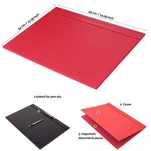 4-Piece Cute Style Quality Leather <b>Desk</b> Set Includes <b>Desk</b> <b>Pad</b> Pen Box Organizer Mesh Metal Office Accessories Office Supplies - Product Image 2