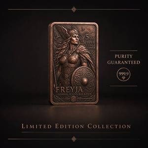 Freyja, déesse nordique, barre en cuivre fin 0,999 <span class=keywords><strong>de</strong></span> 5 oz, médaillon commémoratif en relief 3D, collection légendes nordiques, cadeau d'affaires - Product Image 1