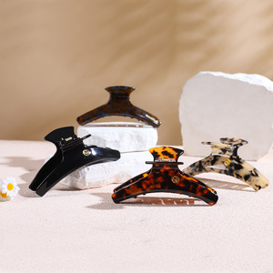 French Style Acetate Hair <b>Clip</b> 13 Cm Leopard Print Gripper For Women Daily Use - Product Image 1