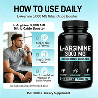 Capsules d'Arginine à Marque Privée OEM, Stimulant d'Oxyde Nitrique, Complément Alimentaire Sportif à Base d'Acides Aminés