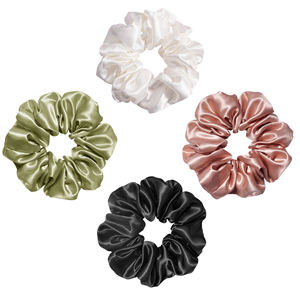 Оптовая Продажа 16/19/22 мм чистый 100% шелк тутового шелкопряда Шармез резинка для волос мягкий эластичный 5 см резинки для волос в европейском американском стиле - Product Image 1