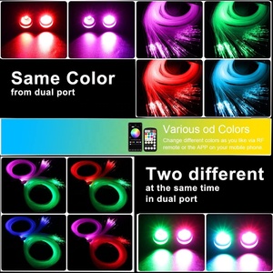 JINXIN Fuente de Luz de Fibra Óptica de Doble Color 32W RGBW, Motor de Caja de Luz con Control Remoto para Decoración de Techo Estrellado en Coche y Hogar - Product Image 5