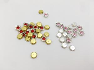 Hebilla Decorativa de Diamantes de Imitación con Diseño de Doble Flor de Sol de 8mm, con Puntos de Diamantes de Imitación, para Costura DIY en Ropa y Vestidos de Novia - Product Image 5