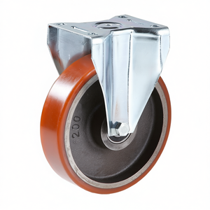<b>Caster</b> <b>Wheel</b> With Cast Iron Core Fixed Plate Heavy Series 200mm - Product Image 2