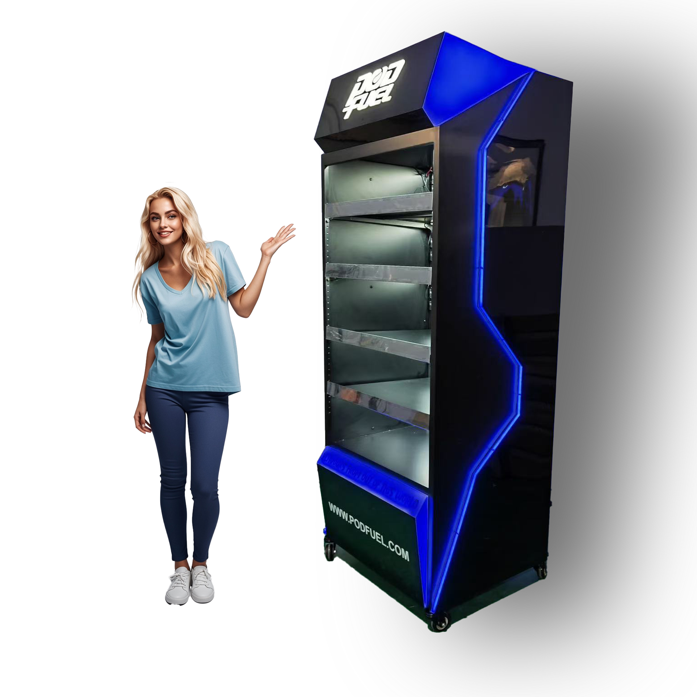 Customized Heavy-Duty Atomizer Display Stand LED Light Illuminated Floor-Standing Advertising Eco-Friendly Electronic Smoke — view 1