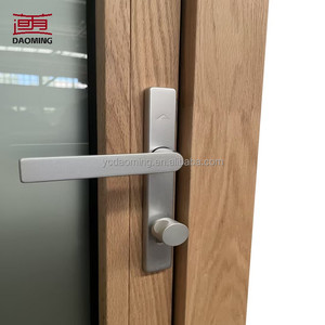 Cửa ra vào hiện đại 3D bằng gỗ, hệ thống bản lề đôi, hệ thống xoay bằng thép không gỉ, chống thấm nước, cửa trước ngoài trời - Product Image 1