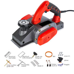 Ponceuse électrique portative multifonctionnelle HS A020 82mm pour le travail du bois, avec corps en aluminium, dégauchisseuse industrielle et domestique 220V - Product Image 5