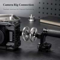 Adaptateur d'engrenage Rosette M6 haute précision à 4 trous en aluminium et acier inoxydable pour extension de poignée de rig d'appareil photo DSLR