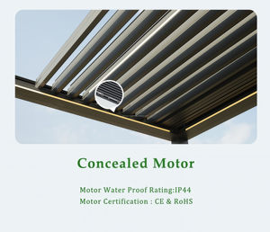 Pérgola Eléctrica Retráctil con Techo de PVC y Luces LED, Sistema de Toldo Plegable Impermeable para Terrazas de Restaurantes Comerciales Grandes - Product Image 2