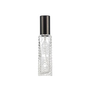 Flacon de parfum portable de <span class=keywords><strong>poche</strong></span> 12 ml, texture <span class=keywords><strong>vintage</strong></span> en forme de losange, en verre écologique transparent, échantillon de parfum à bille rechargeable - Product Image 6