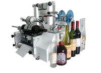 Machine d'étiquetage de bouteilles électrique semi-automatique pour bouteilles rondes, bocaux, canettes, contenants de boissons avec emballage en métal/verre