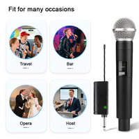 Micro sans fil UHF portable, rechargeable Type-C, Plug & Play, portée 50m, idéal pour fêtes, karaoké, discours, petit format portable pour la vente en gros