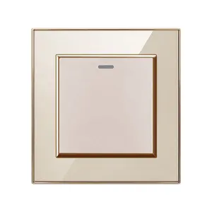 Südostasien Bestseller Top Qualität Modern UK Acryl Panel Frame 1 Gang Gold Wand Elektrischer Lichtsc halter