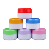 Boîte cosmétique en plastique ronde de 5g, 10g, 20g, 30g, 50g avec impression sérigraphique, boîte à crème portable de voyage