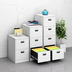 Petit meuble moderne pour bureau à domicile Armoire en acier Classeur à 2 tiroirs avec serrure Classeur vertical en métal - Product Image 3