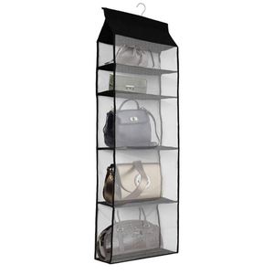 Transparent 5-Layer Wardrobe Storage Bag Non-Woven Visible Wall Mounted Closet Organizer Convenient Organized Storage Solution - Product Image 1