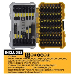 Kezhide Impact <b>Driver</b> Bit <b>Set</b> 56 Pcs 8Mm Magnetic Sleeve Telescopic Pole - Product Image 2