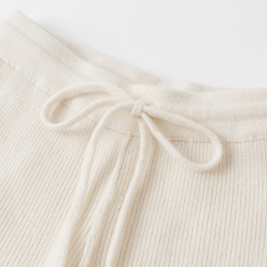 <span class=keywords><strong>Pantalon</strong></span> en cachemire pur pour <span class=keywords><strong>femme</strong></span>, coupe skinny, taille haute, jambe droite, épais, avec ourlet à 7 points de couture et franges, idéal pour l'hiver - Product Image 2