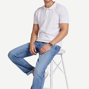 Wholesale Best Price 100% Cotton Turn Collar <b>Men</b> Street Wear polo <b>Shirts</b> Comfortable Breathable High Quality Knitted Polo <b>Shirts</b> - Product Image 5