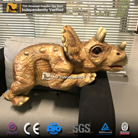 Mon Dino DH014 Équipement de terrain de jeu Marionnette de dinosaure réaliste en 3D Tricératops