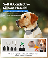 Collier de dressage pour chien rechargeable, double détection, faible risque d'erreur, utilisation facile, certifié FCC et RoHS, dispositif anti-aboiement
