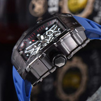 Reloj de Negocios para Hombre LX, Diseño Hueco, Cuarzo, Cuadrado, Aleación, Esfera Grande de 42mm, Casual, Exportación Directa de Fábrica, Superventas