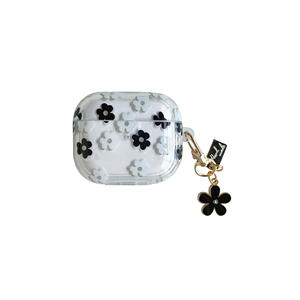 Funda de silicona con flores a la moda para Airpods1/ 2/3/4 Pro2, funda para <span class=keywords><strong>auriculares</strong></span>, funda para <span class=keywords><strong>auriculares</strong></span> personalizada, fundas de goma con estampado, dibujos animados bonitos - Product Image 1